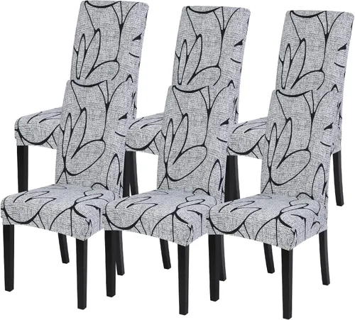 Vista 101 de SearchI Juego de 2 fundas elásticas para sillas Parsons de comedor, fundas elásticas con estampado de elastano, extraíbles, lavables, fundas