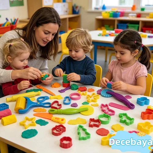 Vista 7 de Juego de herramientas Playdough, 24 piezas de herramientas de masa para niños de 4 a 8 años, accesorios de masa, incluye rodillo cortador, rodillos