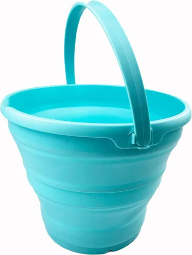 Vista 21 de SAMMART Cubo de plástico plegable de 10 L (2.6 galones), bañera redonda plegable, cubo de agua portátil para pesca, bote de agua para exteriores