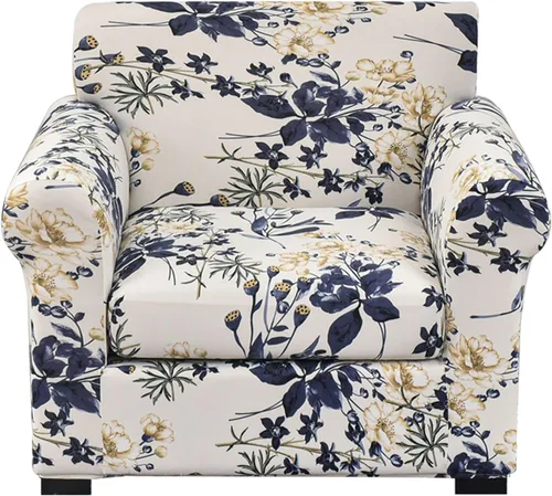 Vista 10 de HOTNIU 4 fundas elásticas para sofá (1 funda de sofá + 3 fundas de cojín), fundas de sofá antideslizantes, protector de muebles de sofá, ajuste