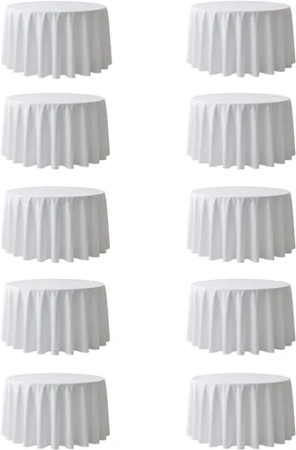 Vista 30 de Surmente Mantel cuadrado para mesas cuadradas o redondas, 100% poliéster, 52 x 52 pulgadas, mantel para bodas, banquetes o restaurantes (negro)