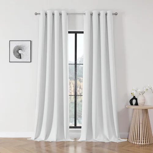 Vista 9 de Joydeco Cortinas opacas para dormitorio de 72 pulgadas de largo, 2 paneles de cortinas con aislamiento térmico para oscurecer la habitación