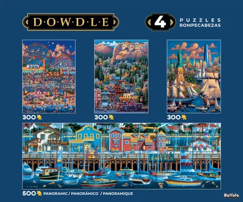 Vista 2 de Buffalo Games - Eric Dowdle - Paquete múltiple 4 x 1 - Dowdle 4 en 1 - Rompecabezas multipack para adultos - Rompecabezas desafiante perfecto