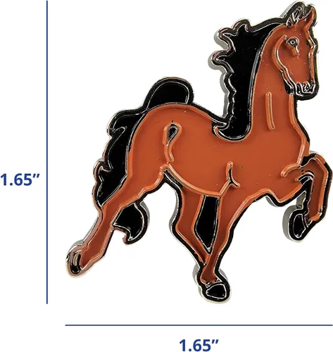 Vista 5 de Breyer Horses Paint and Wear Juego de manualidades de alfileres esmaltados, pines, pinturas, purpurina y diamantes de imitación, incluye 12