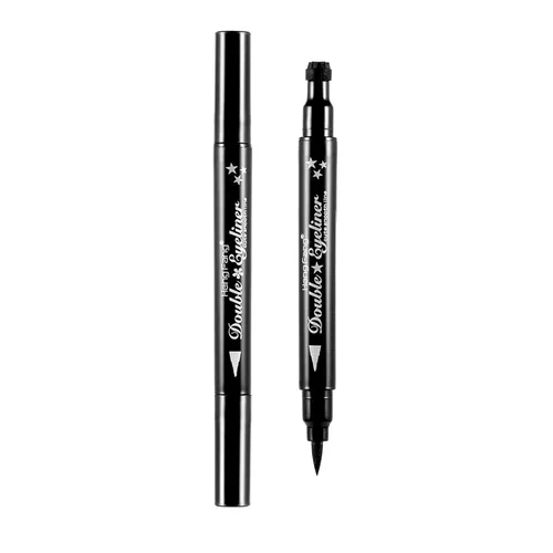 Vista 10 de Pinkiou Lápiz de cejas Microblading - Lápiz de cejas 2 en 1 de doble punta con 4 puntas de tenedor y cepillo de precisión, negro