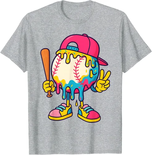 Vista 5 de Camiseta de béisbol Ice Cream Drip Youth Back To School Baseball Stuff