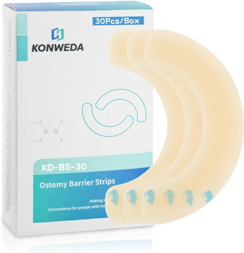 Vista 2 de 30 tiras de barrera para ostomía 20 bolsas de colostomía sistema de una pieza
