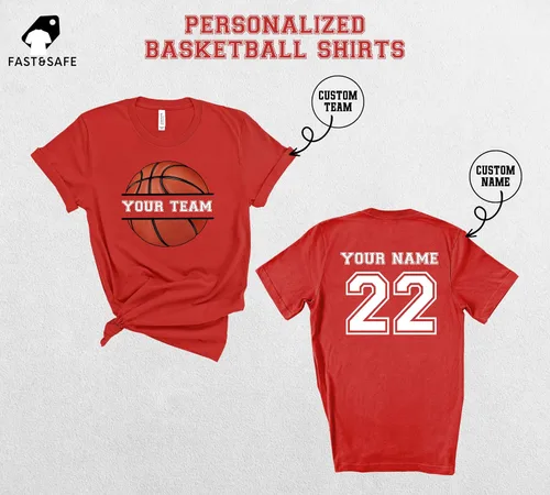 Vista 5 de Personalized Handmade Personalized Basketball Shirt, Custom Basketball Shirt, Basketball Mom Tee, Basketball Team Shirt, Basketball Shirt, School