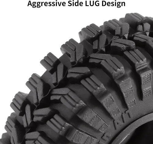 Vista 5 de Juego de ruedas Beadlock de 1.0 - 3.78 mm de desplazamiento para coche de oruga RC 1/18 1/24 Axial AX24 SCX24 FMS FCX24 TRX4M, Negro (W1004-T1014)