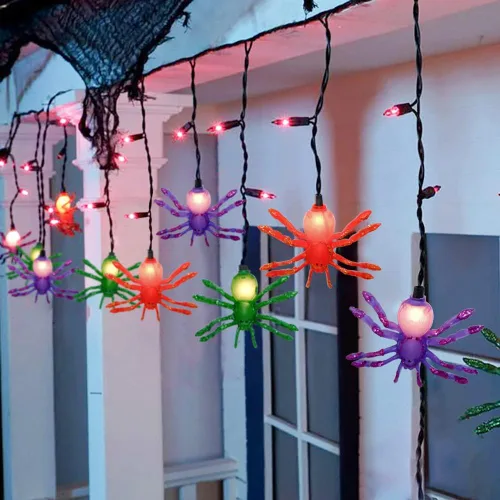 Vista 9 de Tira de luces de estrellas rojas, blancas y azules, 8.5 pies, luces de decoración del 4 de julio con 10 luces rojas, blancas y azules, tira de luces