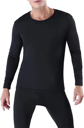 Vista 3 de Conjunto de ropa interior térmica de terciopelo suave para invierno, con forro y forro cómodo