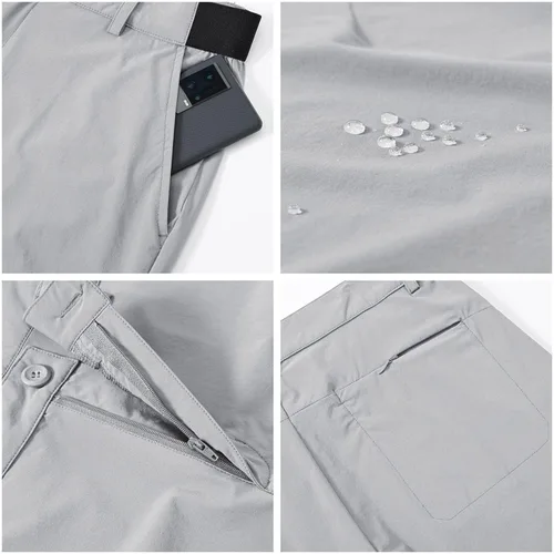 Vista 6 de Rdruko Pantalones de golf elásticos para hombre, de secado rápido, ligeros, casuales, con bolsillos