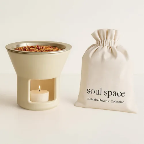 Vista 9 de SOUL SPACE Incienso no tóxico Fragancia: Felicidad Alternativa natural a las varillas de incienso Vainilla, Opopanax, canela y vetiver
