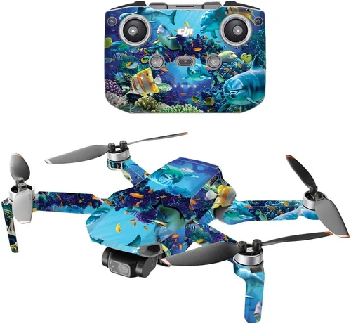 Vista 10 de MightySkins - Compatible con DJI Mini 2 Dron portátil - Black Zebra Funda protectora de vinilo duradera y única Fácil de aplicar, quitar