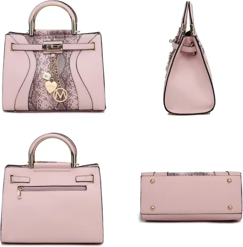 Vista 5 de MKF Collection Mia K - Bolso de mano con asa superior de cuero vegano para mujer