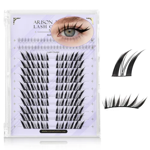 Vista 8 de Arison Lashes Extensiones de pestañas inferiores, 4 estilos, pestañas inferiores, pestañas inferiores individuales, de 0.315 a 0.318 pulgadas, banda