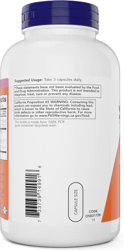 Vista 3 de Now Glucosamina y condroitina con MSM, 300 cápsulas