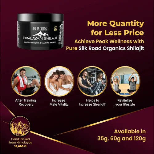 Vista 8 de Shilajit puro del Himalaya (120 gm) semilíquido con ácido fúlvico y más de 85 minerales traza para metabolismo, apoyo del sistema inmunológico