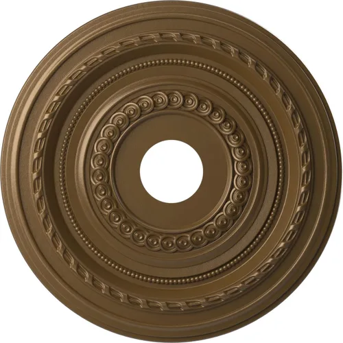 Vista 51 de Ekena Millwork CMP10CO Cole Medallón de techo de PVC termoformado (se adapta a toldos de hasta 4 1/4"), 10 "OD x 3 1/2" ID x 3/4" P