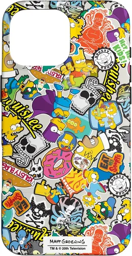 Vista 19 de Funda de collage de pegatinas para iPhone 14 Pro Max de Los Simpson