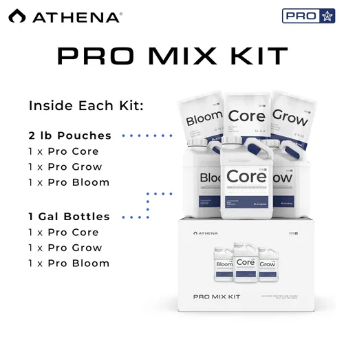 Vista 2 de Athena Pro Line - Kit de fertilizante seco de 3 partes, 2 libras con jarras