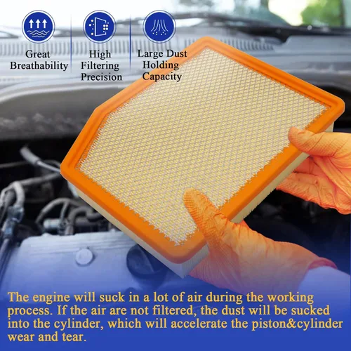 Vista 4 de CA12404 Filtro de aire de motor para Chevy Silverado 1500 Suburban Tahoe/GMC Sierra 1500 Yukon XL/Cadillac Escalade 2019-2022