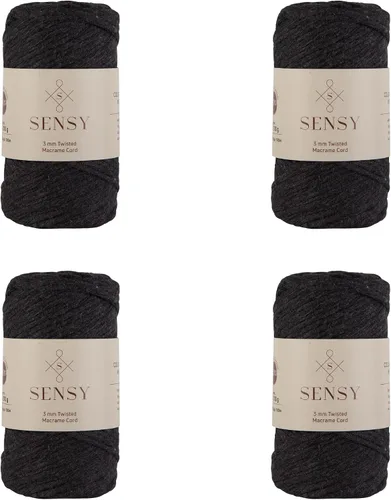 Vista 48 de Sensy - Cuerda de macramé prémium de 0.118 in, 109 yardas, 100% algodón, una hebra torcida, cuerda de macramé, hilo de algodón para macramé, hilo