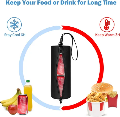 Vista 4 de KENOBE Paquete de 2 bolsas de golf aisladas con correas para el hombro, estuche portátil para campamento, impermeable, suave, compacta, para cerveza