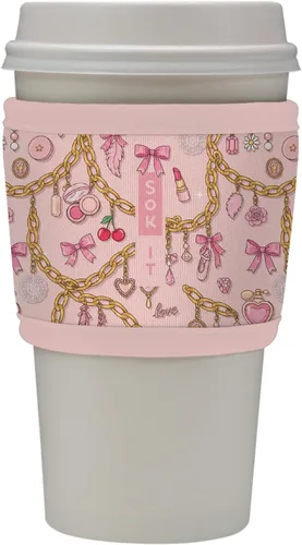 Vista 177 de Sok It HotSok Coffee & Tea - Funda de neopreno con aislamiento reutilizable (floral abstracto)