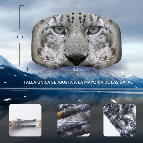 Vista 2 de Civaner 4 Piezas Funda para Gafas de Esquí y Snowboard, Funda para Gafas de Microfibra, Protección Contra Rayones y Polvo para Viajes Animal