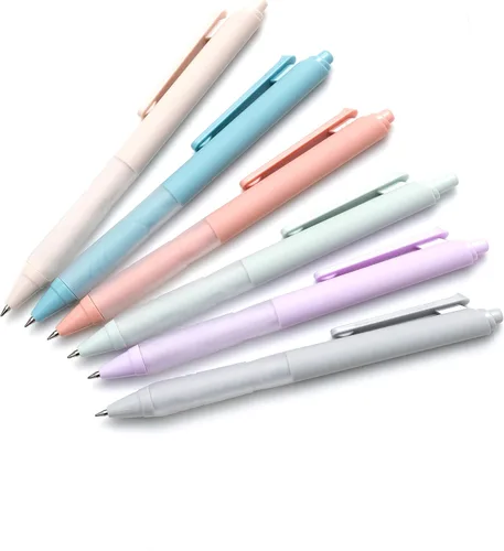 Vista 8 de Linbsunne - Bolígrafos de punta media de 1 mm con agarre súper suave para hombres y mujeres, bolígrafo retráctil negro (paquete de 12)
