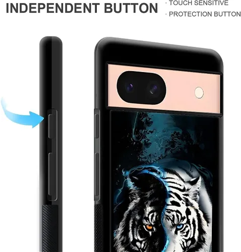 Vista 152 de Compatible con Google Pixel 4A 5G Mobile Case Creative Acrylic Panel trasero Silicona Protección Grip especialmente diseñado para Google Pixel 4A 5G