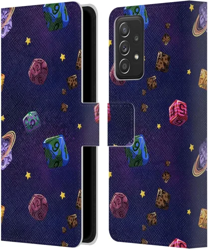 Vista 186 de Head Case Designs Officially Licensed Carla Morrow Colorful Space Dice Patterns Leather Wallet Case Compatible with Samsung Galaxy A07 4G