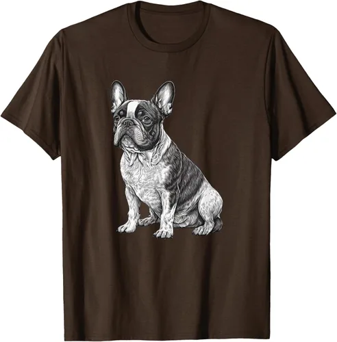 Vista 6 de Divertida camiseta francesa Bulldog francés en blanco y negro, Negro