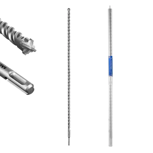 Vista 43 de SALI 10 brocas de martillo giratorio SDS Plus de 1/2 x 6 pulgadas, kit de broca para hormigón, material de carburo de doble rosca de tipo cruzado