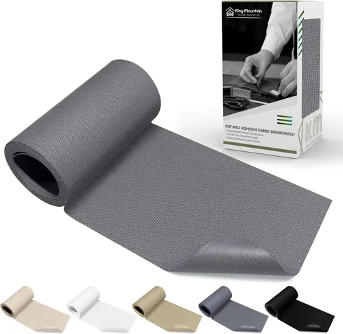 Vista 22 de KING MOUNTAIN Parche de lona para planchar, 3 x 60 pulgadas, parche de reparación de tela 100% algodón impermeable, utilizado para varios sofás