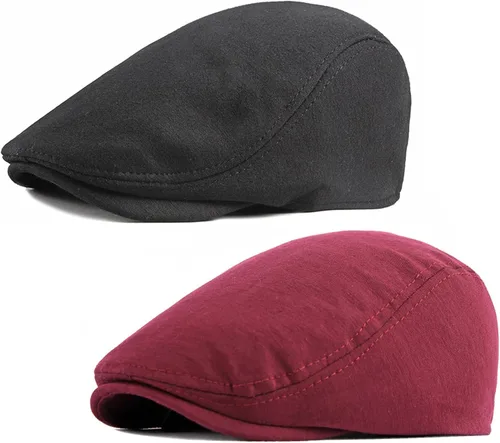 Vista 16 de DIYDECAL Paquete de 2 gorras planas para hombre Ivy Gatsby Newsboy