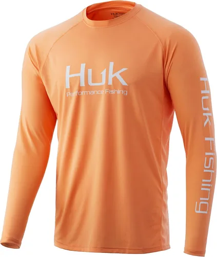 Vista 39 de Huk Pursuit Vented LS para hombre Refracción Fish Fade - San Sal/Wahoo
