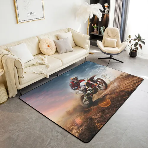 Vista 11 de Alfombras de dinosaurio para sala de estar, dormitorio, alfombra antideslizante de 3 x 5 pies, para niños, mujeres y hombres, blanco y negro