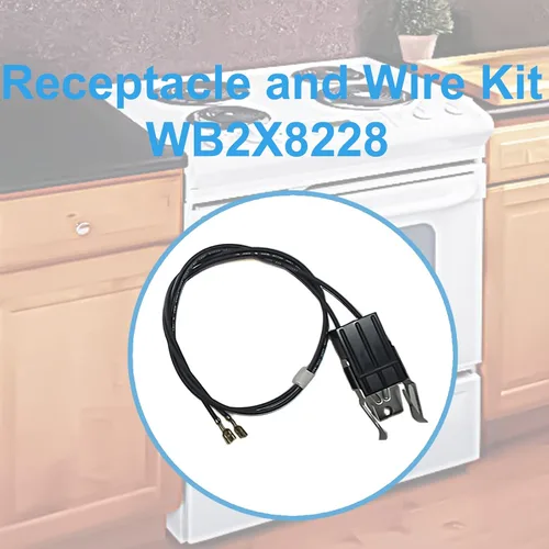 Vista 8 de WB2X8228 Element Receptáculo y kit de cables para rangos y estufas GE Electric Hotpoint Sustituye a AP2013499, PS242972 (paquete de 2)