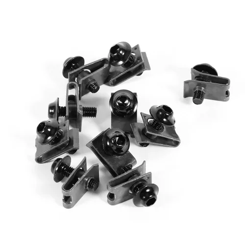 Vista 3 de Kit de pernos de carenado de motocicleta, Keenso M5 Tornillo de carenado de velocidad con tuerca de clip (negro)