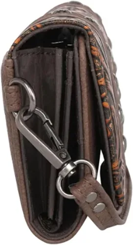 Vista 3 de Montana West - Cartera de piel para mujer con bordado en relieve