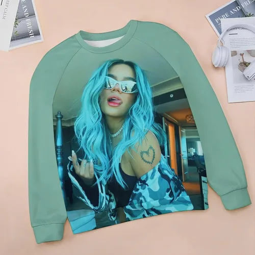 Vista 3 de PAPERBAGS Sudadera para mujer, cuello redondo, manga larga, informal, sin botones