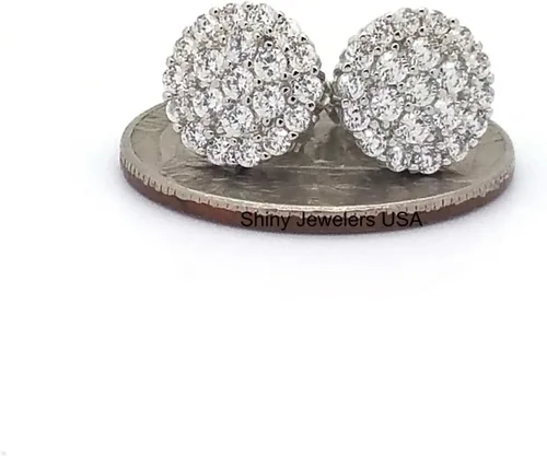 Vista 7 de Pendientes para hombre de plata helada, oro rosa, negro u dorado dorado