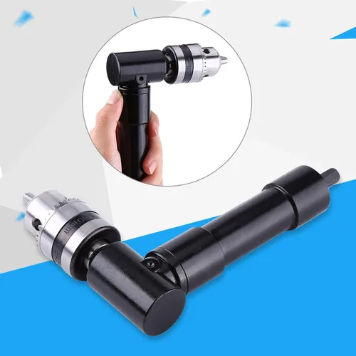 Vista 5 de Adaptador de taladro de ángulo recto 90 grados, extensión de mandril de vástago hexagonal de 0.315 in para taladros eléctricos