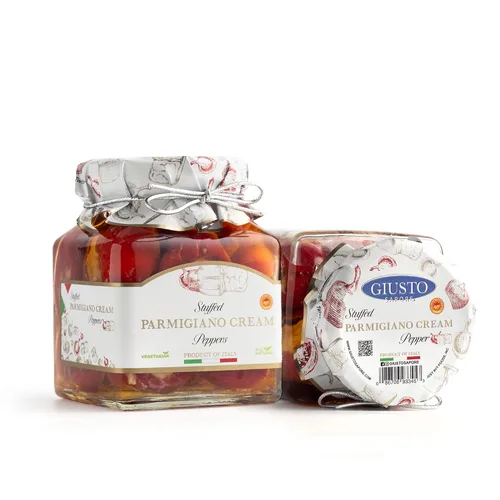 Vista 3 de Giusto Sapore Pimientos rellenos con crema de parmigiano 10oz - Paquete de 6