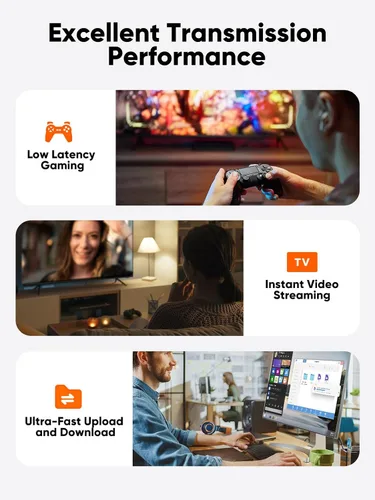 Vista 3 de CableCreation - Cable Ethernet Cat 6 de 3.3 pies, cable LAN de red RJ45 Cat6 26AWG Cable de Internet trenzado Cat6 Gigabit de 1000 Mbps compatible