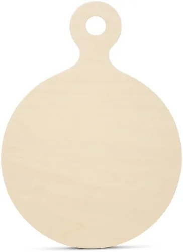 Vista 10 de Tablas de cortar de madera, 12 pulgadas con bordes redondeados, paquete de 1 tabla de cortar de madera de pájaros carpinteros, para cocina Bordes