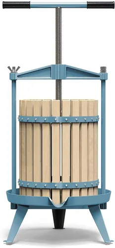 Vista 7 de SQUEEZE master Prensa de sidra de vino de frutas, cesta de madera maciza, barra de mango de 3.17 galones/12L-T, más estable, exprimidor tradicional