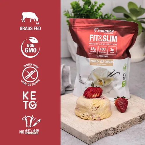 Vista 5 de Evolution Advance Nutrition Fit & Slim Blend, 2 libras + bandas de resistencia para ejercicio en el hogar, proteína de suero en polvo alimentada